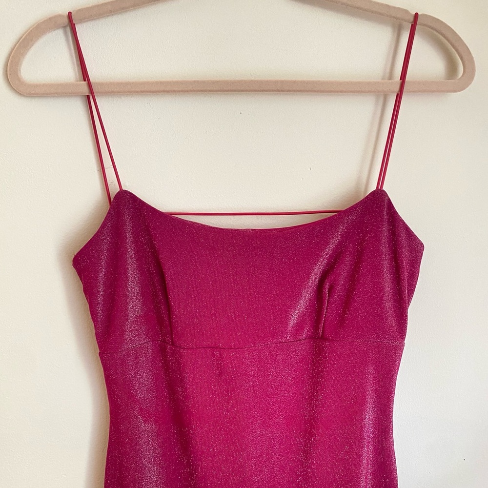 Vintage Y2K Sparklr Midi Glitter Backless Dress - Picture 2 of 6